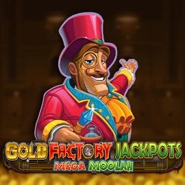 Gold Factory Jackpots Mega Moolah game by Aurum Signature Studios – logo hosted on Coin Casino